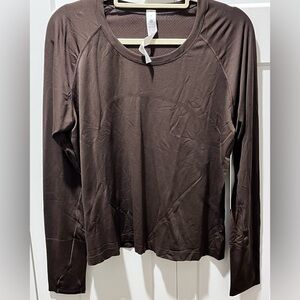 LULULEMON NWT AUTHENTIC SWIFTLY TECH LONG SLEEVES ESPRESSO COLOR 2.0 SHIRT *RACE